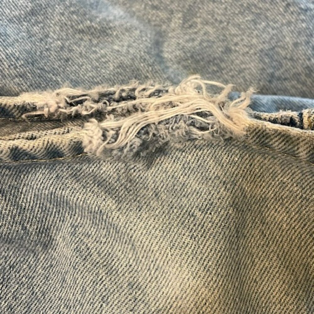 Guess Vintage Triangle Patch Light Wash Denim Jeans Straight Leg 39/40 - Picture 9 of 13